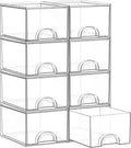 small clear stackable acrylic storage boxes & drawers, main product view