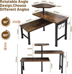 Uniqcovosa Kitchen Countertop Organizer, 3 Tier Moveable Corner Shelf Kitchen - Image 4