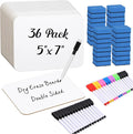 Affrolling 36 Sets Small Whiteboard Dry Erase Boards 5" x7'' Mini Double Sided by Affrolling