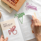 LOFART Custom Bookmarks Personalized Wire Name Bookmark Metal Wire Name Page - Image 3