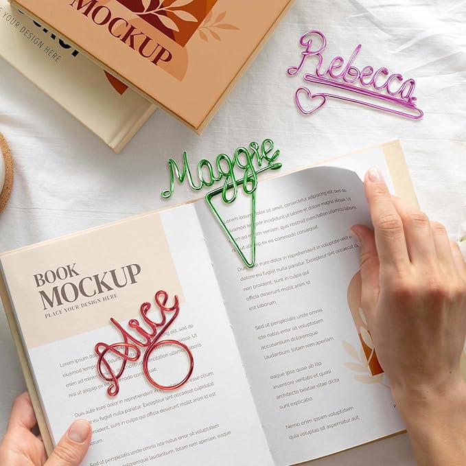 LOFART Custom Bookmarks Personalized Wire Name Bookmark Metal Wire Name Page - Image 3