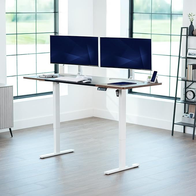 VIVO Electric 71 x 30 in Rustic Standing Desk, Memory Height Adjustment - Image 2