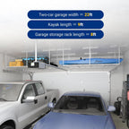 fleximounts 4x8 overhead garage ceiling storage rack organization, side view