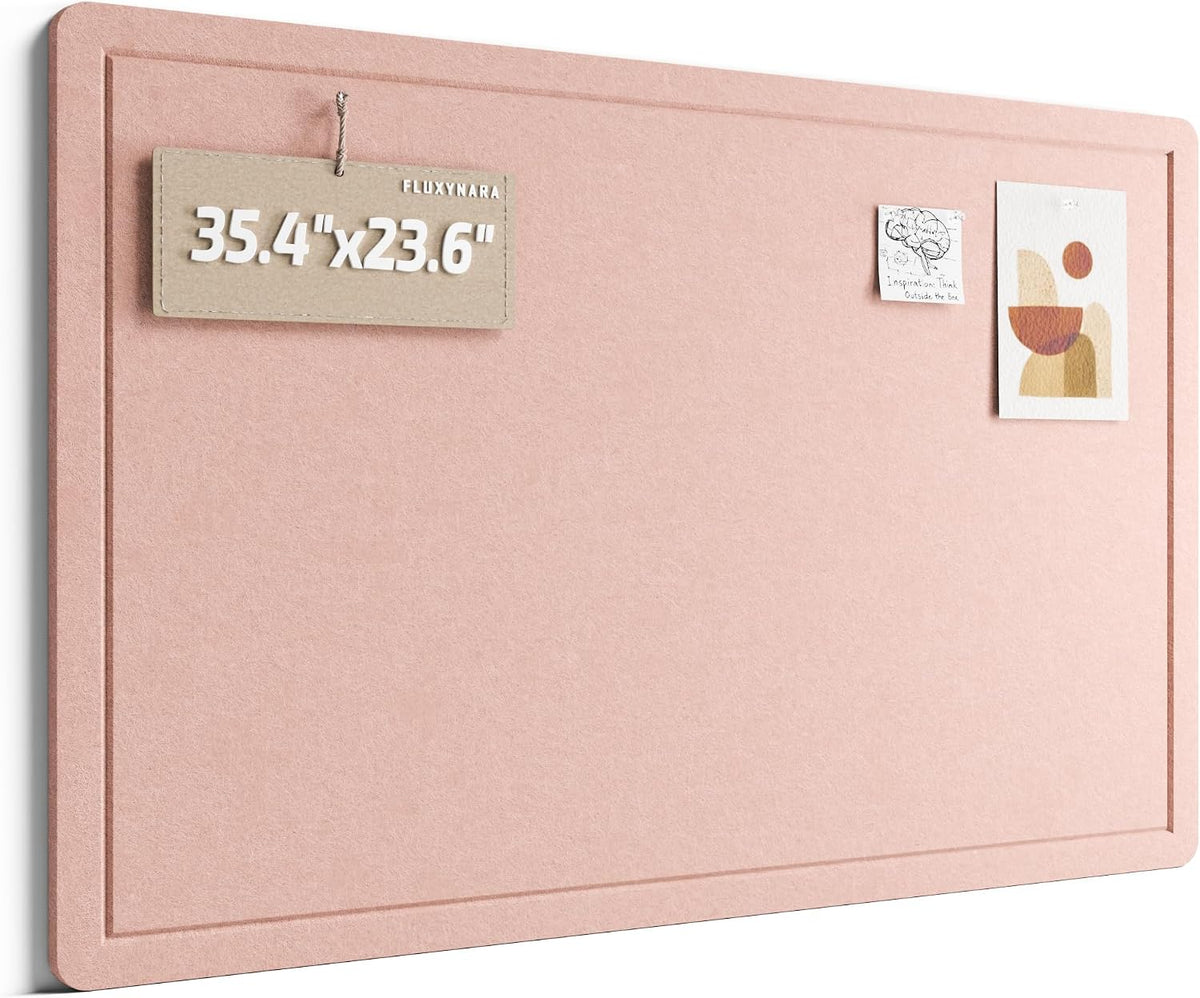 Fluxynara Felt Bulletin Board,35.4"x23.6", Pink