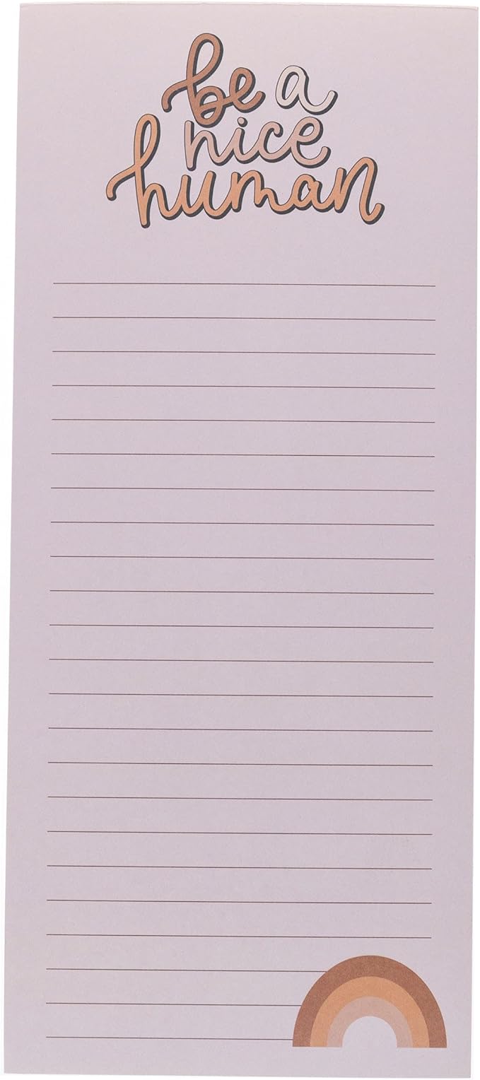Graphique “Nice Human” Magnetic Notepad | 100 Tear-Away Sheets | Grocery by GraphiquedeFrance