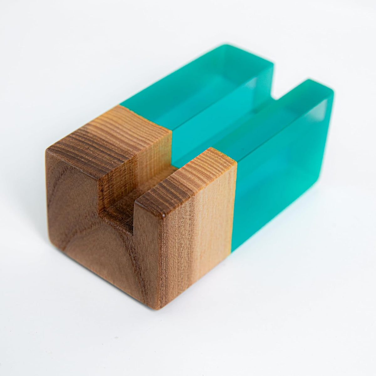 RWA Business Card Holder for Desk - ELEMENT aqua/dark
