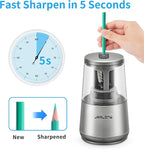 JARLINK Electric Pencil Sharpener, Heavy-Duty Helical Blade to Fast Sharpen - Image 2