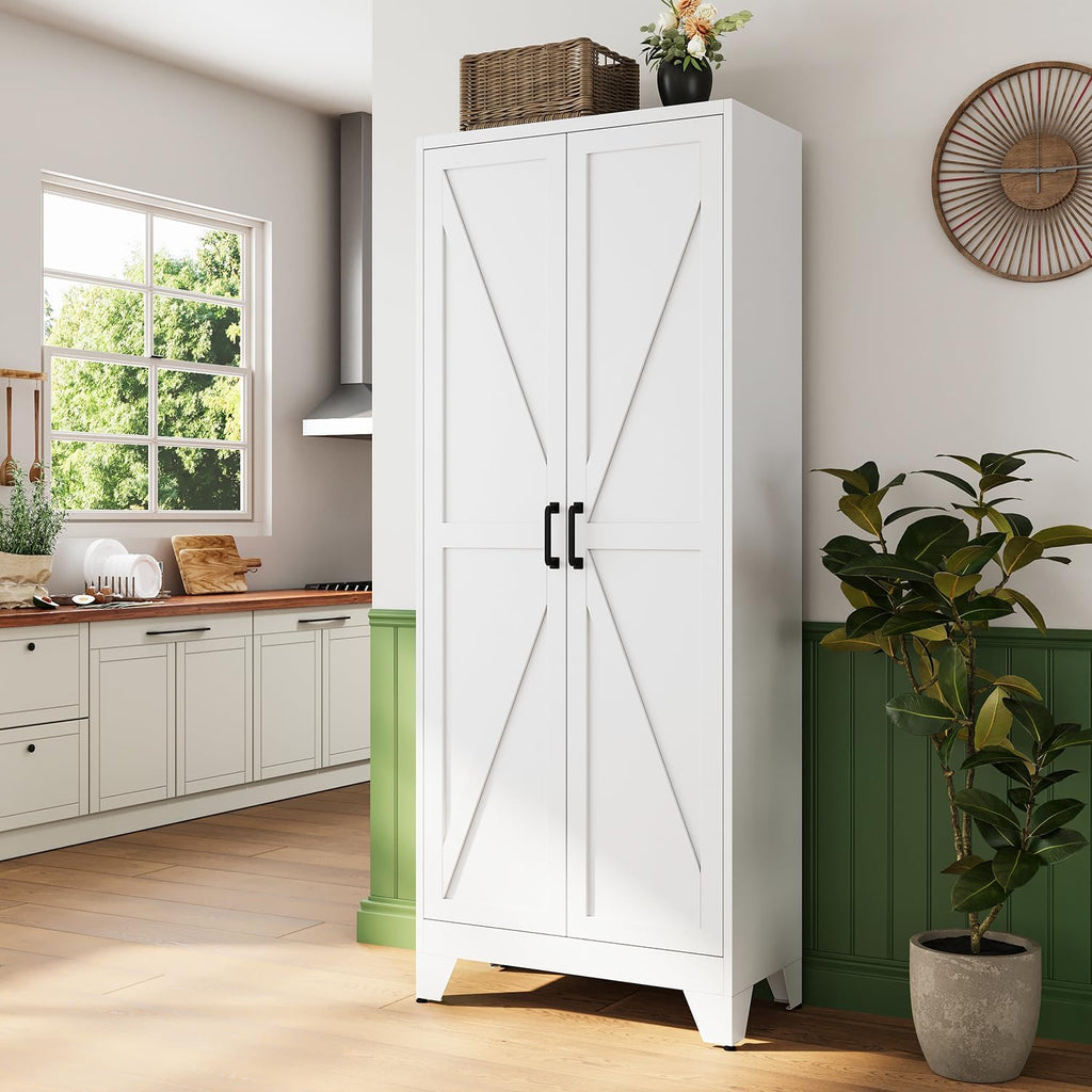 letaya 75" h metal storage cabinet with 2, package contents