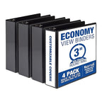Samsill 3 Inch 3 Ring Binders, Made in USA, Economy Round Ring, 550 Sheet by Samsill
