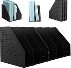 SAYEEC 2Pcs Collapsible Plastic Magazine File Holder Vertical Binder Storage by SAYEEC