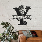 Personalized Custom Letter Name metal Signs, Custom Black Letter Monogram Wall - Image 3