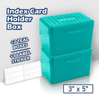 Olivo Index Card Holder Box 3x5 Flash Note Card Holder Storage File Box - Image 2