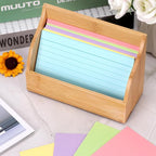 SHIQIKEJIPTY 2 Pack Index Card Holder 3X5 Inch Wood Index Card Box - Image 8