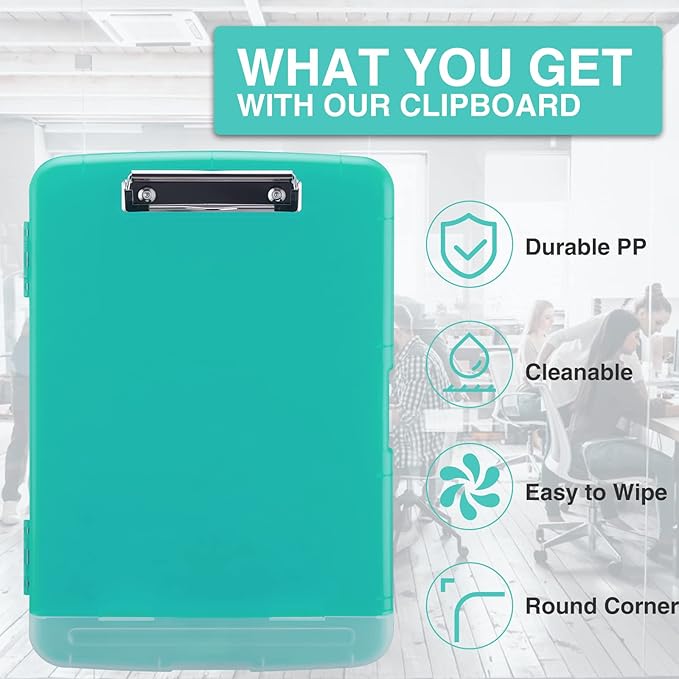 Sooez Clipboard with Storage, High Capacity Nursing Clip Board 8.5 x 11 with - Image 4