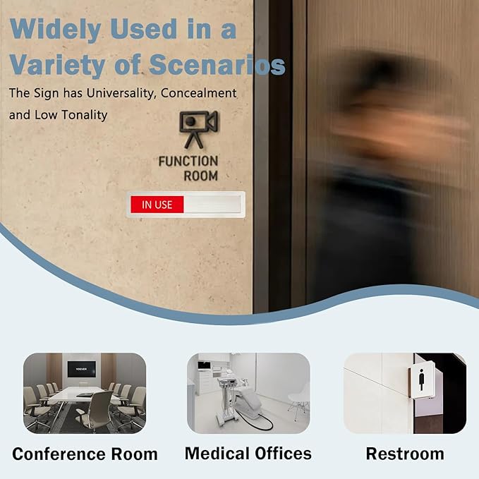 Vacant/In Use Privacy Sign for Home Office Restroom Conference Hotels Hospital - Image 4