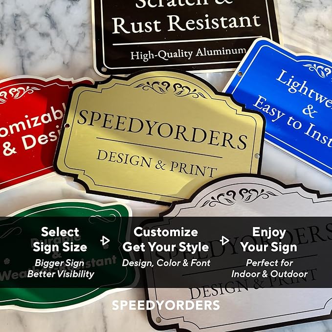 Custom Decorative Outdoor Metal Signs, Customized Driveway Signs, Waterproof - Image 5