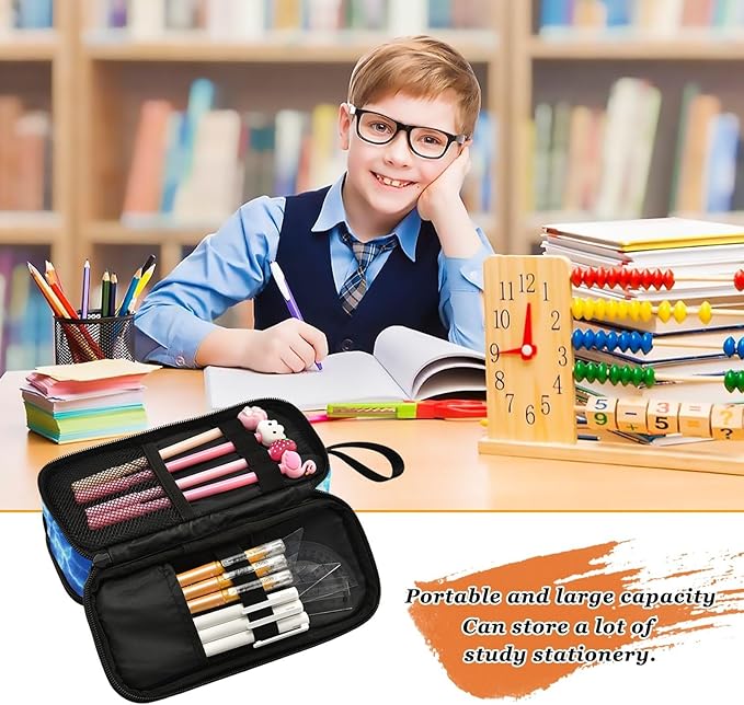 DVGMBXY Soccer Starry Sky Pencil Case Box - Image 6