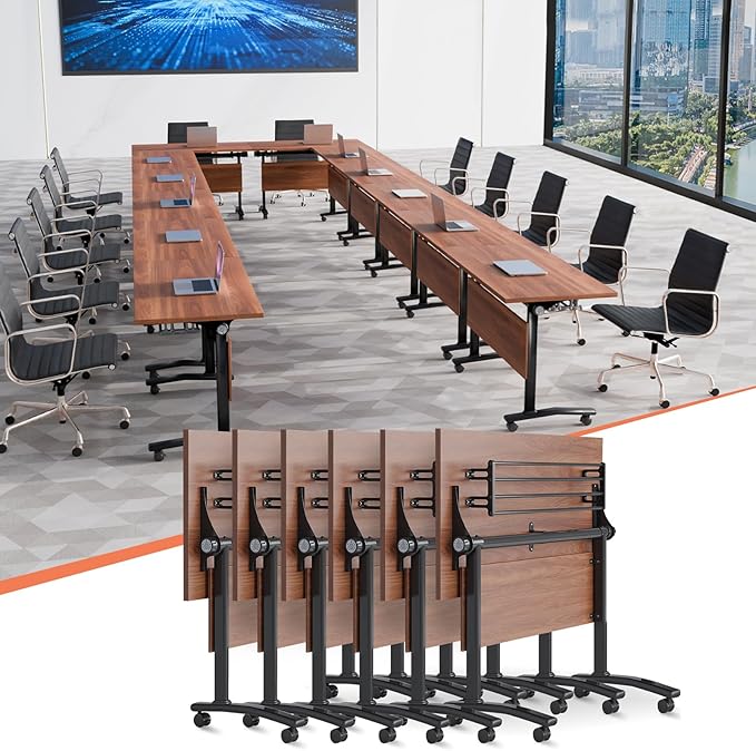 Conference Table, 55.1''Folding Conference Room Table by Unknown