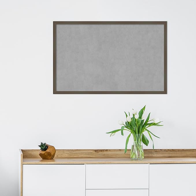 Amanti Art Grey Framed Magnetic Board 21x33 Large Vision Board - Image 5