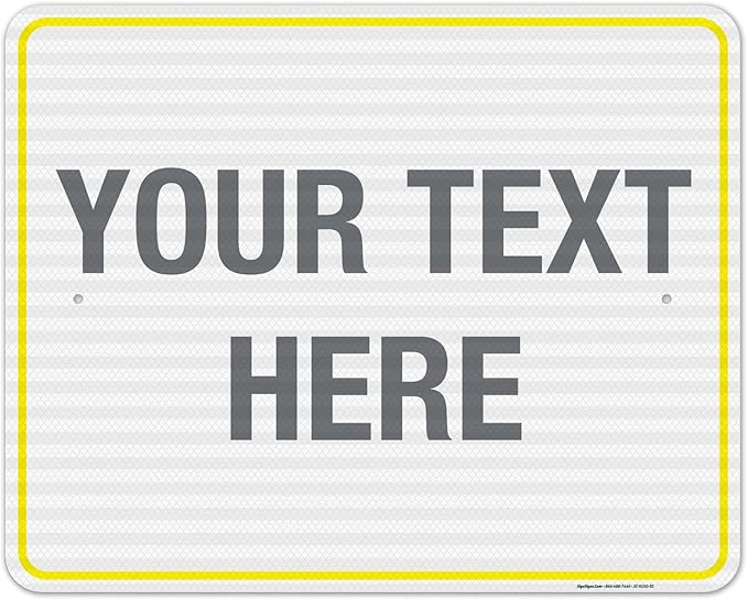 Personalized Custom Customize for Office, Delivery Yellow Sign, 24x30 Inches by SigoSigns