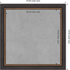 Amanti Art Black Framed Magnetic Board 19x19 Small Vision Board - Image 3