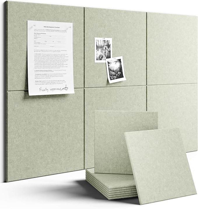 Fluxynara Large Felt Bulletin Board 36" x 24" Cork Board Alternative-6 Pack by FLUXYNARA