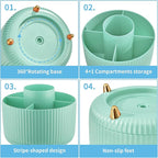 Marbrasse Desk Organizer, 360-Degree Rotating Pen Holder, Desk Organizers and - Image 4