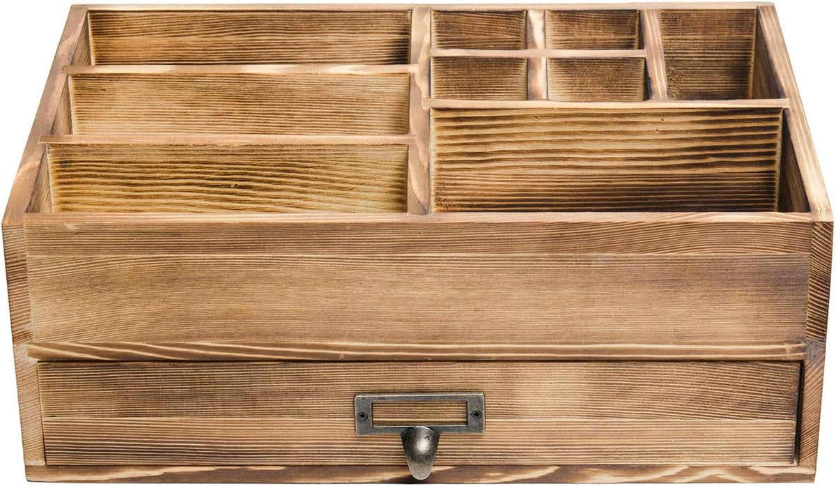 Rustic Wooden Organizer Cosmetic Storage Cabinet Makeup Display Box Office Su...