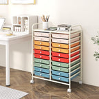 Happygrill 20-Drawer Organizer Cart Tools, Mobile Utility Storage Cart - Image 2