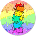 IMAYONDIA Funny Cute Cat Round Mouse Pad Small, Animal Mouse Pads by IMAYONDIA