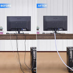 AGPTEK Cable Sleeve Cover, Home Office Wire Management Computer TV Wire Loom - Image 6