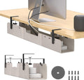 ERGO COLLECT Under Desk Cable Management Tray, No-Drill Upgraded Thickened Felt by ERGOCOLLECT