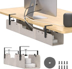 ERGO COLLECT Under Desk Cable Management Tray, No-Drill Upgraded Thickened Felt by ERGOCOLLECT