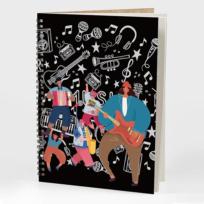 MAXCURY Blank Sheet Music Composition Manuscript Staff Paper Art Music Notebook - Image 3