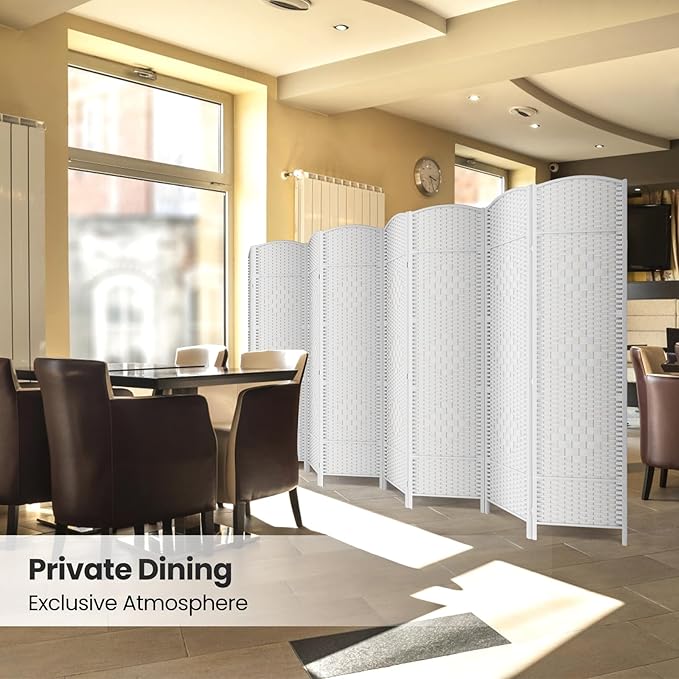 Cocosica Folding Room Divider, Weave Fiber Privacy Screen, Extra Wide Room - Image 6