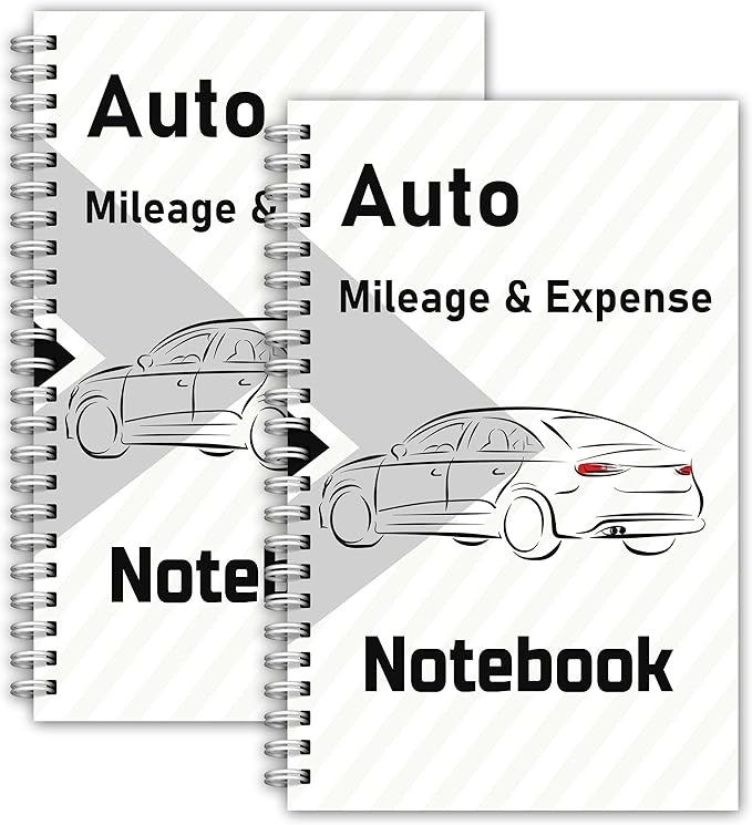 INKNOTE 2 Pcs Auto Mileage Log Book Expense Record Notebook by INKNOTE