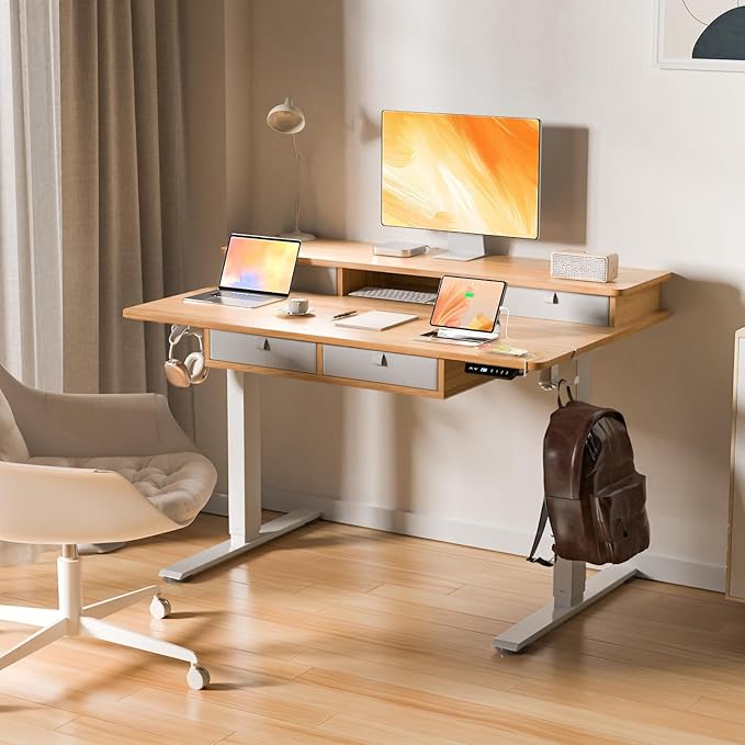 ExaDesk 48 * 30 Inches Electric Standing Widened Desk Adjustable Height - Image 2
