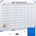 Lincia 36"x 24" Real Estate Whiteboard Lined White Board Dry Erase Real Estate