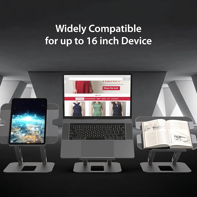 j5create Multi-Angle Aluminum Laptop Stand, Ergonomic Notebook Riser, Suitable - Image 7