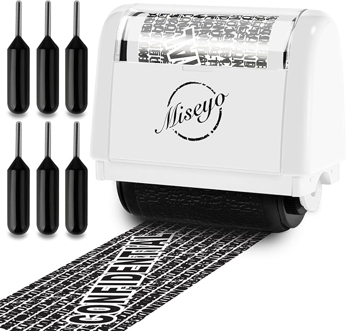 Miseyo Identity Theft Protection Roller Stamp Set by Miseyo