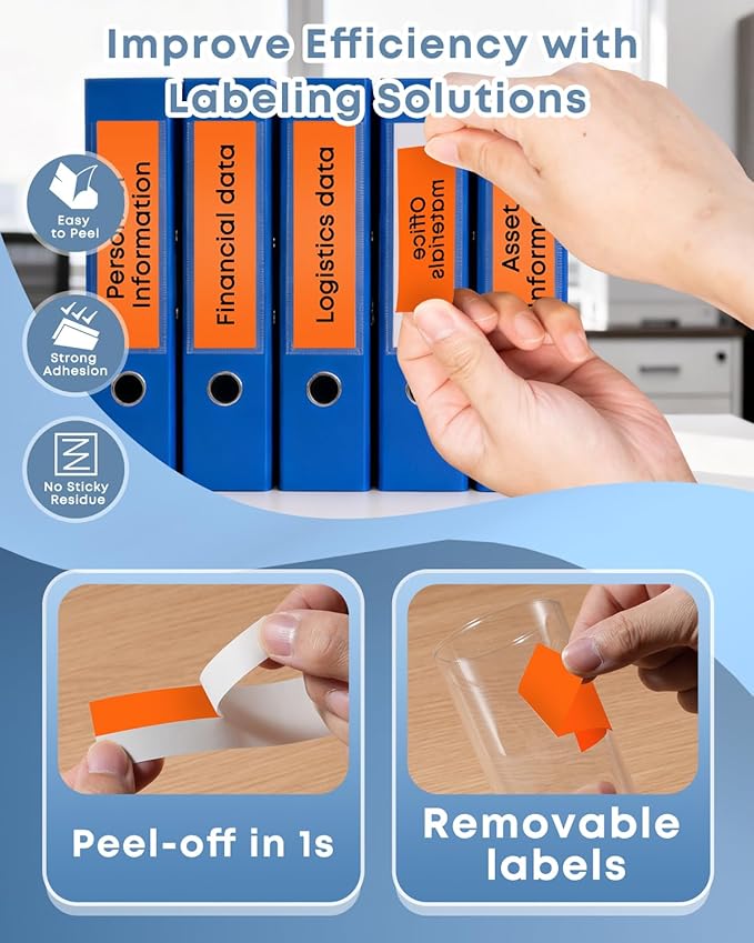 COLORWING 24mm 0.94 Orange Label Tape TZe-B51 TZB51 Laminated 1 Inch TZe TZ - Image 6