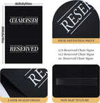 12 Pcs Reserved Seating Signs Reserved Chair Sign Printed Placeholder - Image 3
