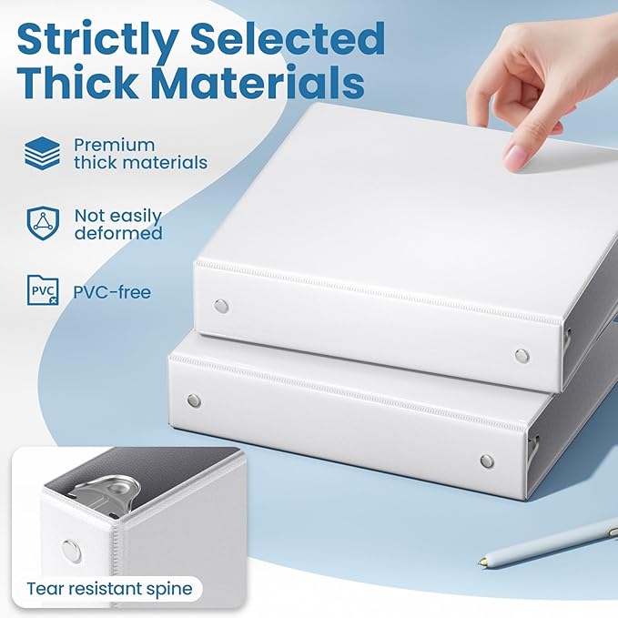 SUNEE 3 Ring Binders 1.5 Inch 10 Pack - Image 4