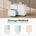 Greenvelly 3 Drawer Mobile File Cabinet - Image 6