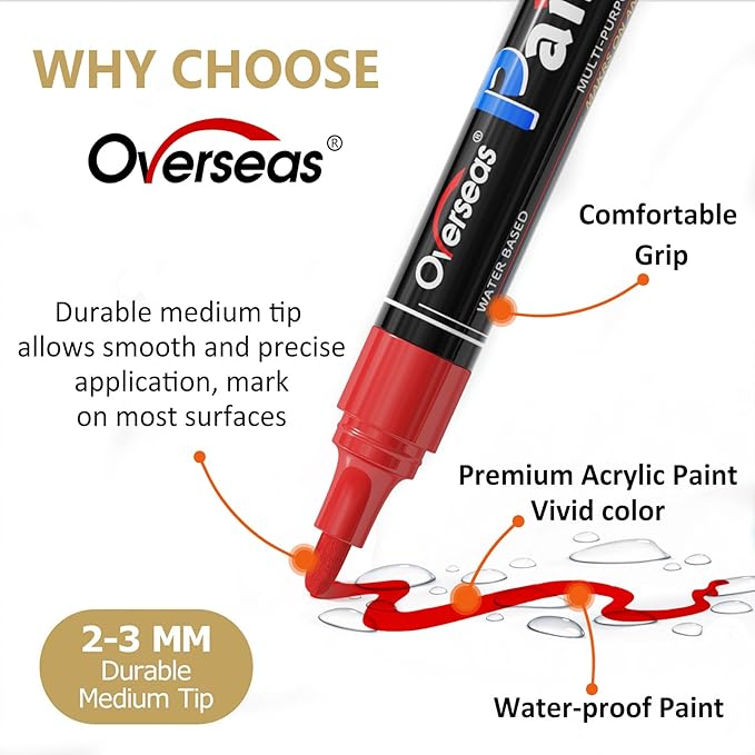 Overseas Gold Paint Pens - Image 2