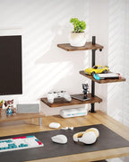 ART-GIFTREE 3 Tiers Clamp On Desk Shelf, 360¡ã Angle Adjustable Desktop Shelf - Image 8