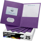 FILE-EZ Two-Pocket Folders, Textured Paper, Letter Size by FILE-EZ