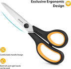 Scissors All Purpose, iBayam 8" Heavy Duty Scissors Bulk 3-Pack, 2.5mm - Image 3