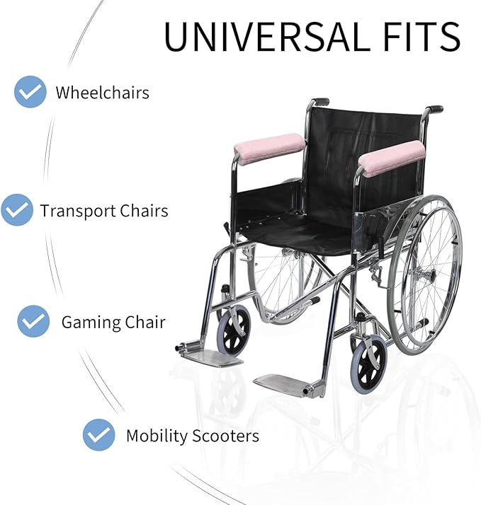 SPRING SEAON Wheelchair Armrest Covers 2 Pack Soft Memory Foam Wheelchair - Image 3