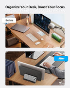 AboveTEK Vertical Laptop Stand Holder, 3 Slots Aluminum Desk Stand - Image 5